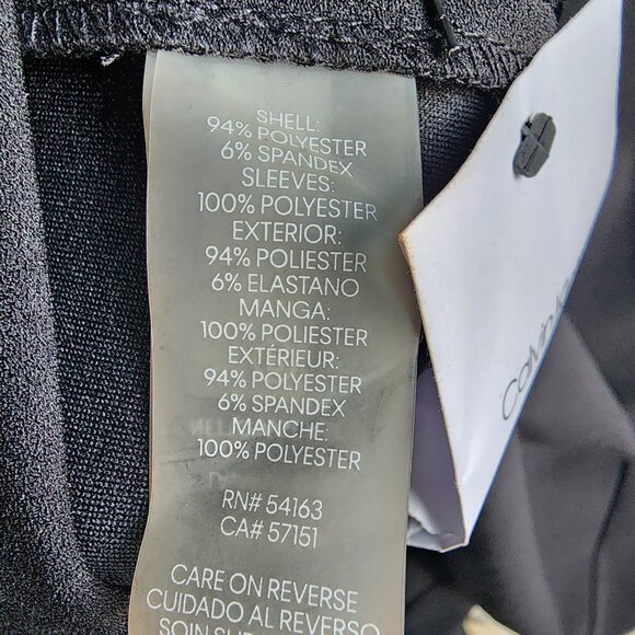 NWT Calvin Klein Black Flutter Sleeve Sheath Dress Size 18W - Picture 10 of 16